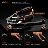 GainsSteel Core Pro Trainer with AB roller wheels – core and ab training