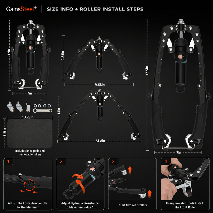 GainsSteel Trainer shoulder press exercise – home gym workout