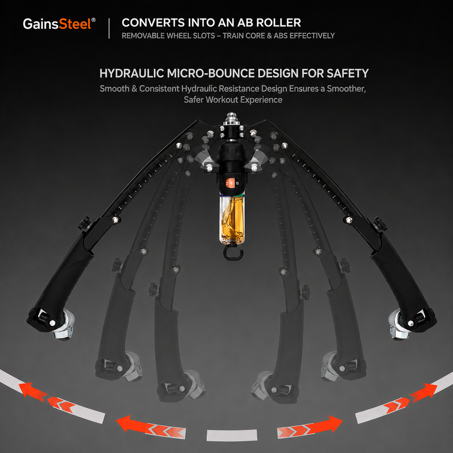 GainsSteel double-sealed hydraulic cylinder – zero snap-back safety design